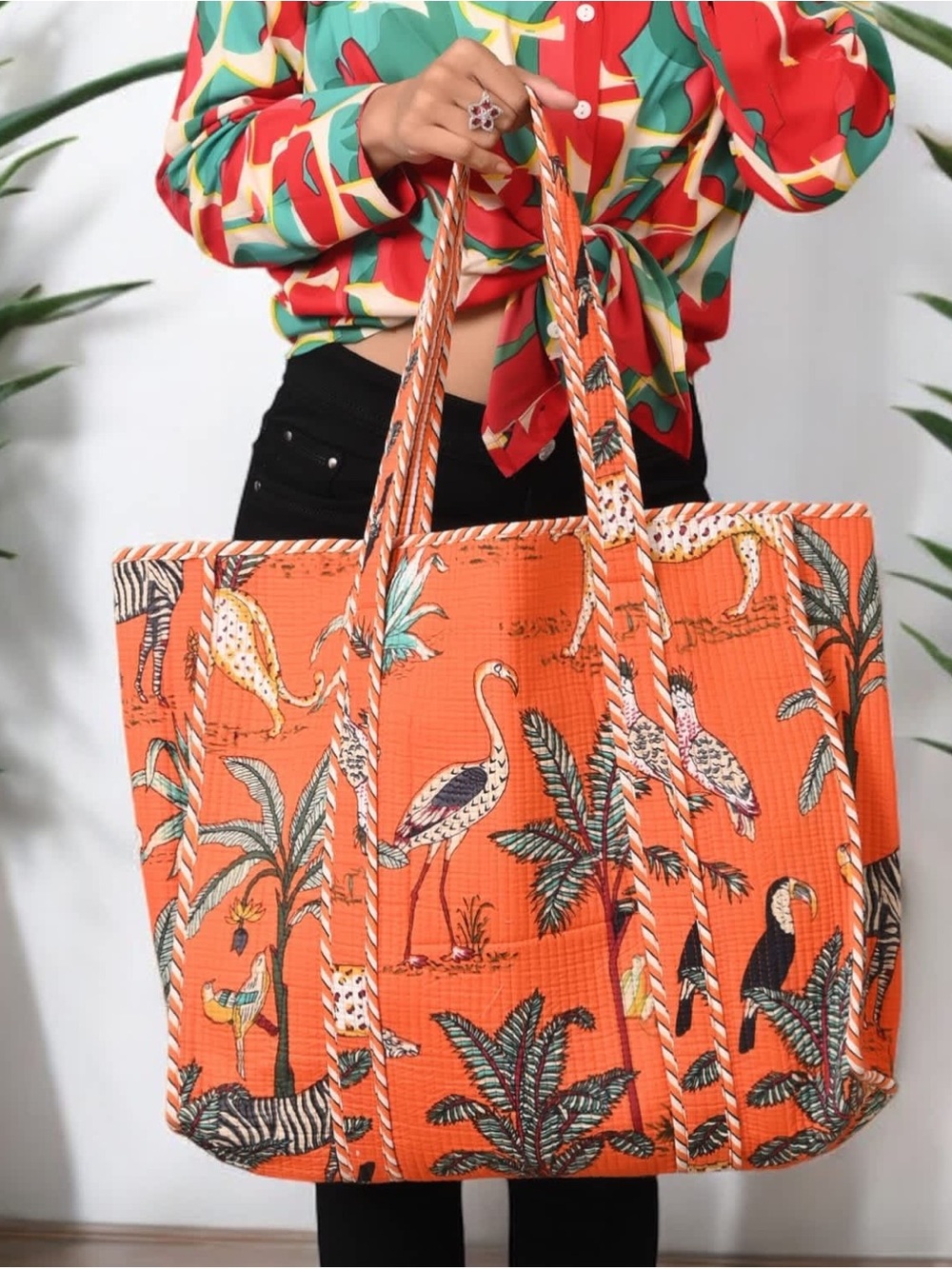 Wolf & Badger | The Ultimate Jungle Tote | Orange